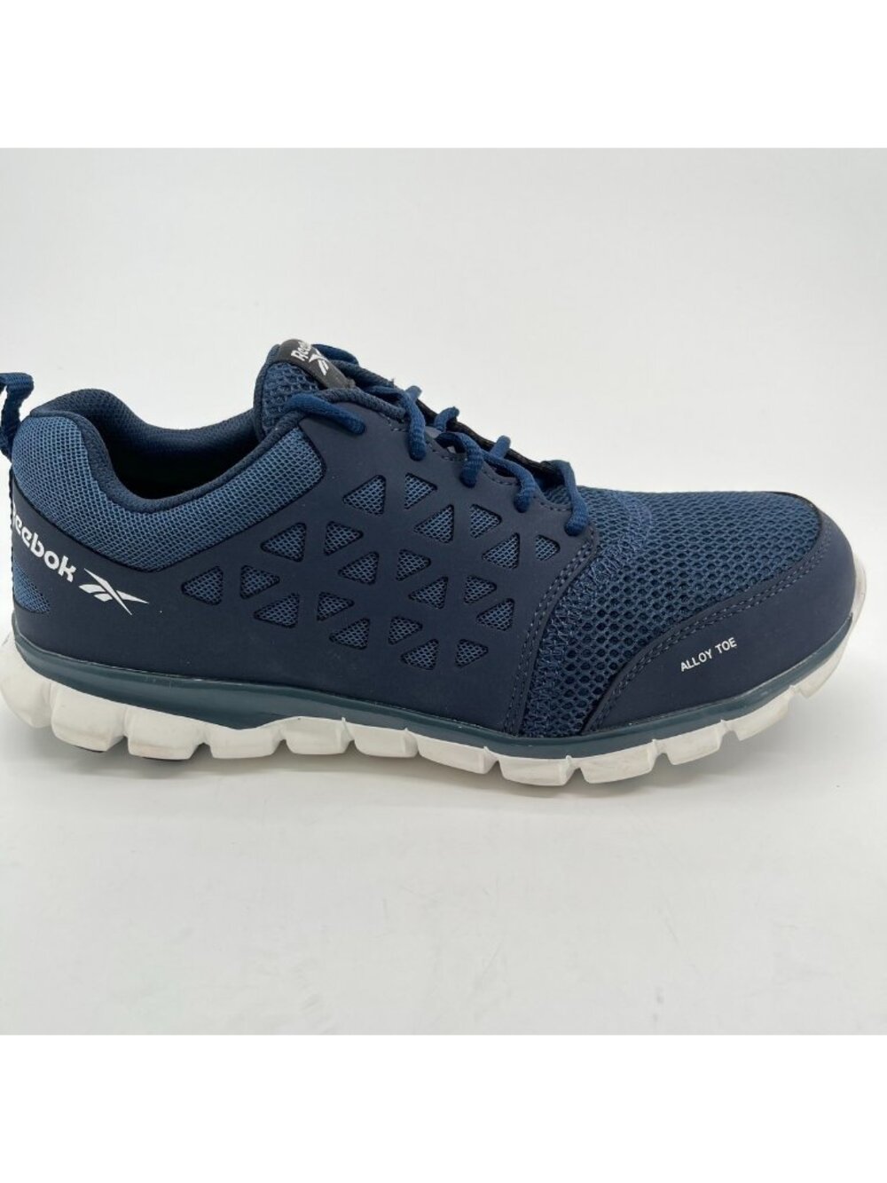 Reebok Sublite Cushion Mens Size 10E Blue White Composite Toe Working Shoes